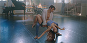 Still image of Zander Raines (Thomas Doherty) creates a contemporary dance on Barlow (Juliet Doherty).