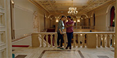 Still image of Zander (Thomas Doherty) talks with Ravi (Ace Bhatti).